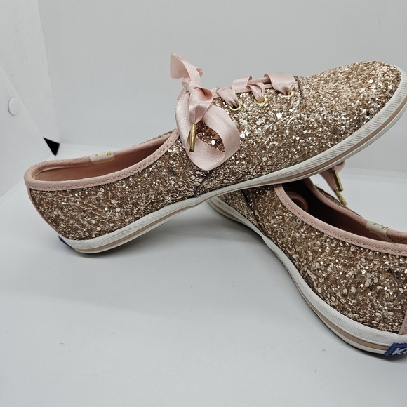 Keds for Kate Spade pink glitter low top sneakers size 7 - Picture 6 of 10